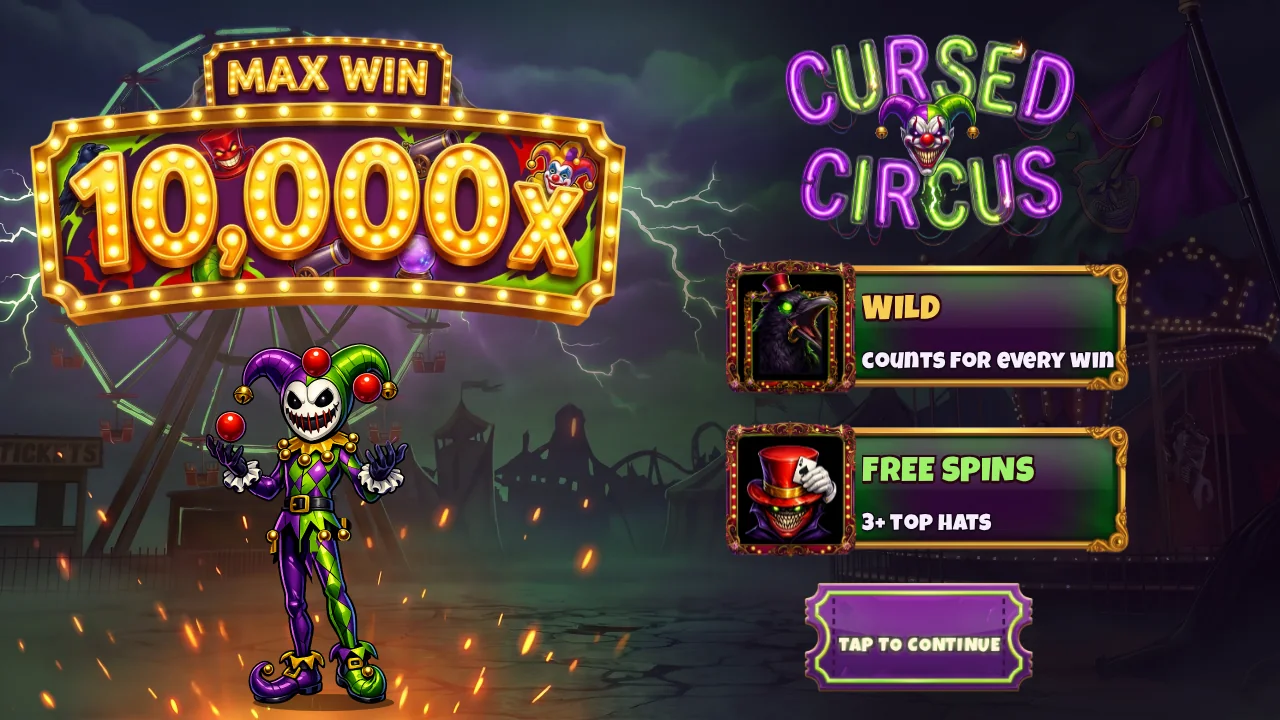 Cursed Circus — intro screen